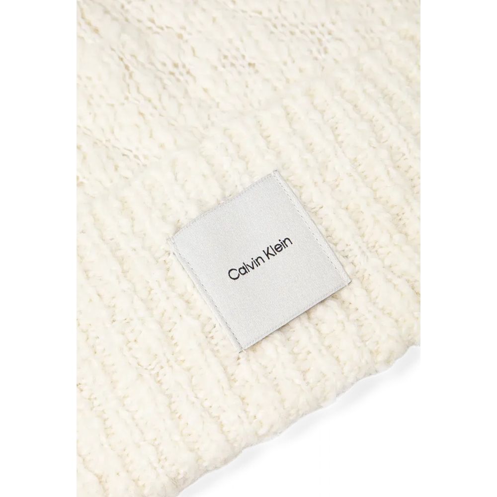 Calvin Klein White Recycled Polyester Hat - MARANOS
