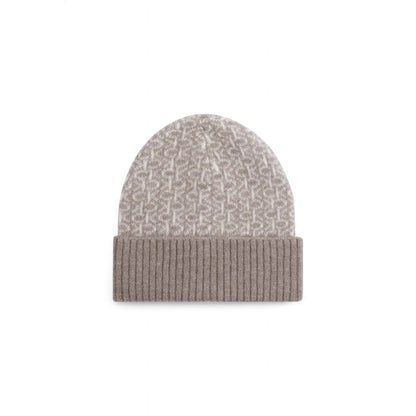 Calvin Klein Beige Alpaca Leather Hat - MARANOS