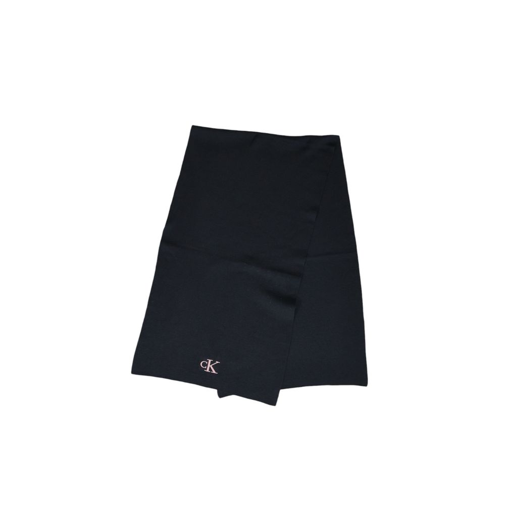 Calvin Klein Black Recycled Polyester Scarf - MARANOS