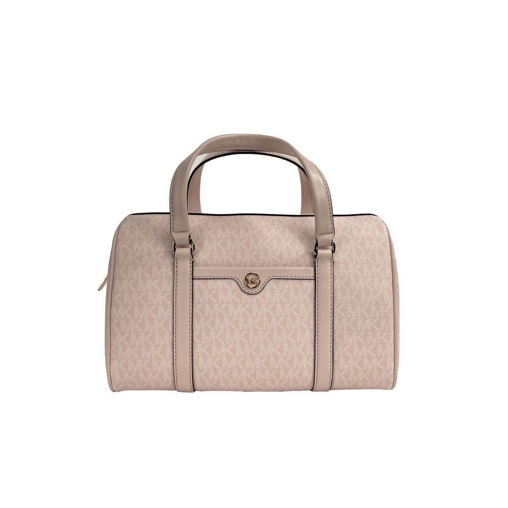 Michael Kors Roze Pvc And Smooth Leren Schoudertas Michael Kors