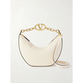 Valentino Garavani Ivory Leren kleine Hobo Vlogo Schoudertas - MARANOS