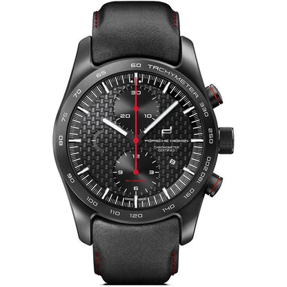 Porsche Design zwart leren horloge - MARANOS