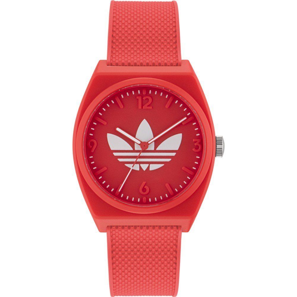 Adidas rood sporthorloge van synthetisch materiaal