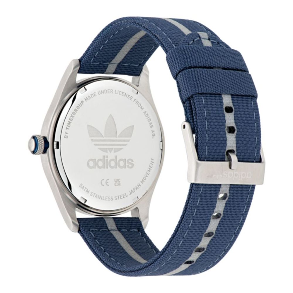 Adidas blauw horloge met stoffen band - Maranos