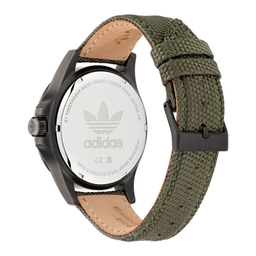 Adidas groen horloge met stoffen band