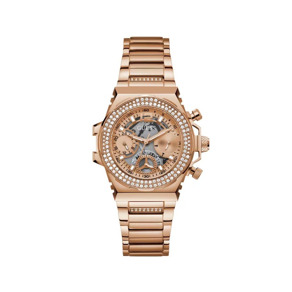 Guess horloge in roze roestvrij staal