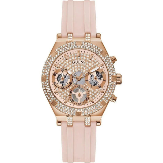 Guess horloge met roze siliconen band - MARANOS