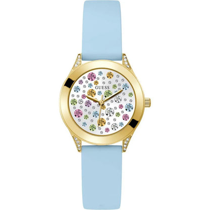 Guess horloge met blauwe siliconen band - MARANOS