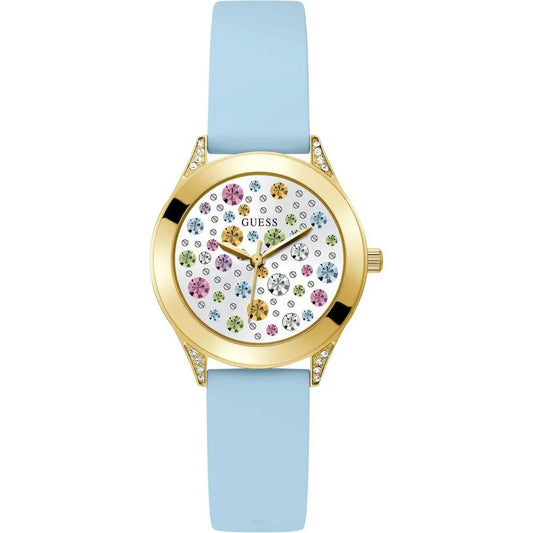 Guess horloge met blauwe siliconen band - MARANOS