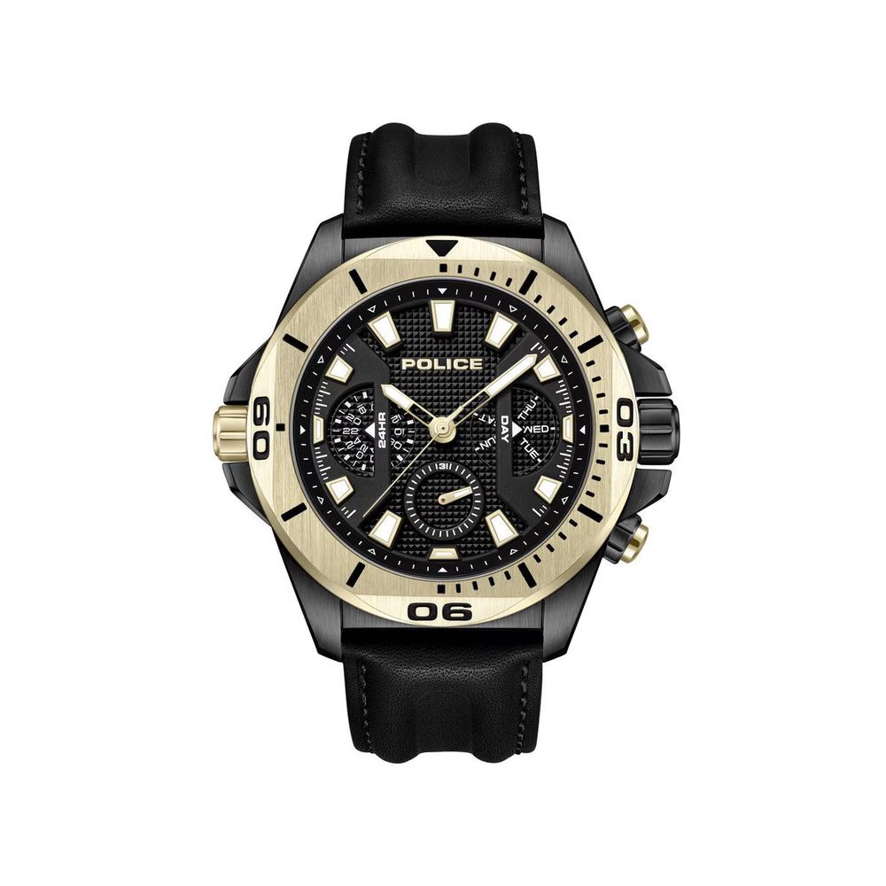 Police Black Artificial Leather Watch Police
