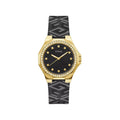 Guess horloge met zwarte leren band