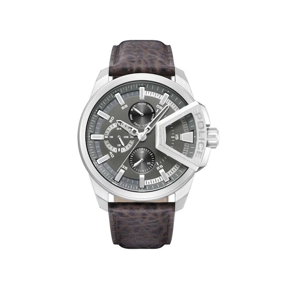 Police Brown Leather Watch Police