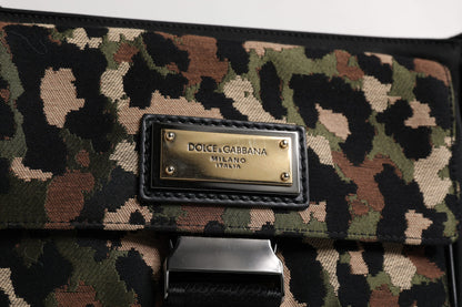 Dolce & Gabbana Multicolor Leopard Jacquard crossbody Tas