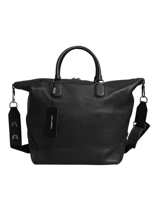 Dolce & Gabbana Zwart Leren Hand Schouder Duffle Tas