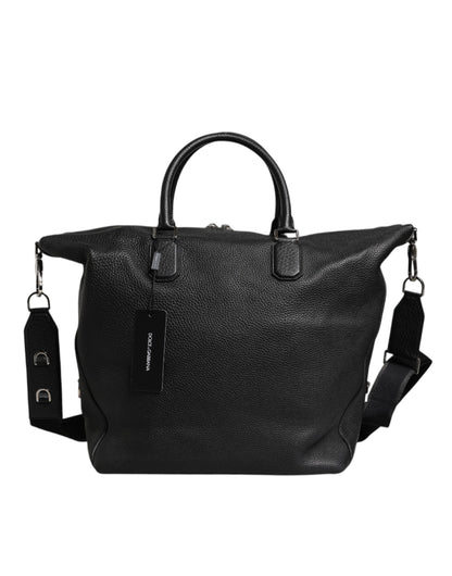 Dolce & Gabbana Zwart Leren Hand Schouder Duffle Tas
