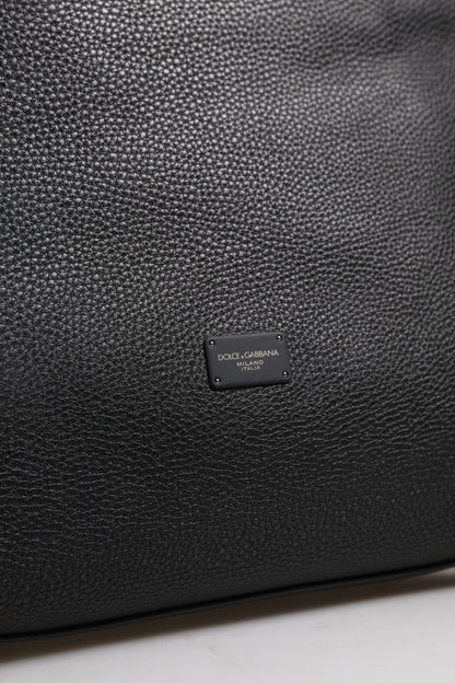 Dolce & Gabbana Zwart Leren Hand Schouder Duffle Tas