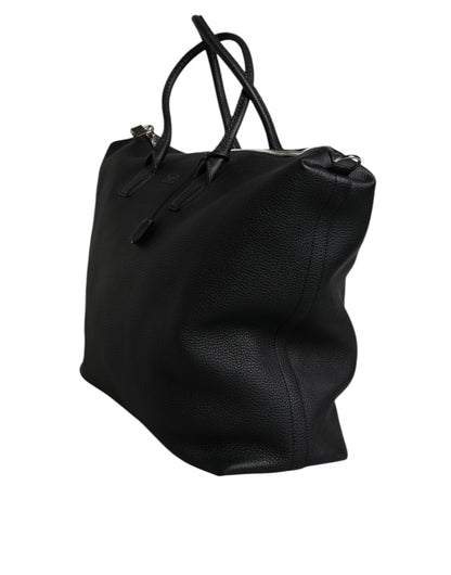 Dolce & Gabbana Zwart Leren Hand Schouder Duffle Tas