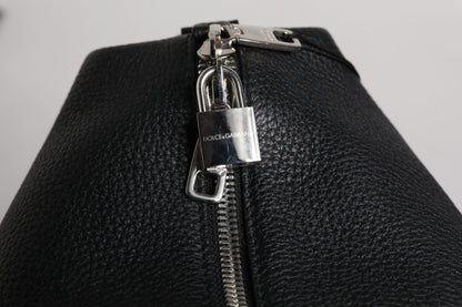Dolce & Gabbana Zwart Leren Hand Schouder Duffle Tas