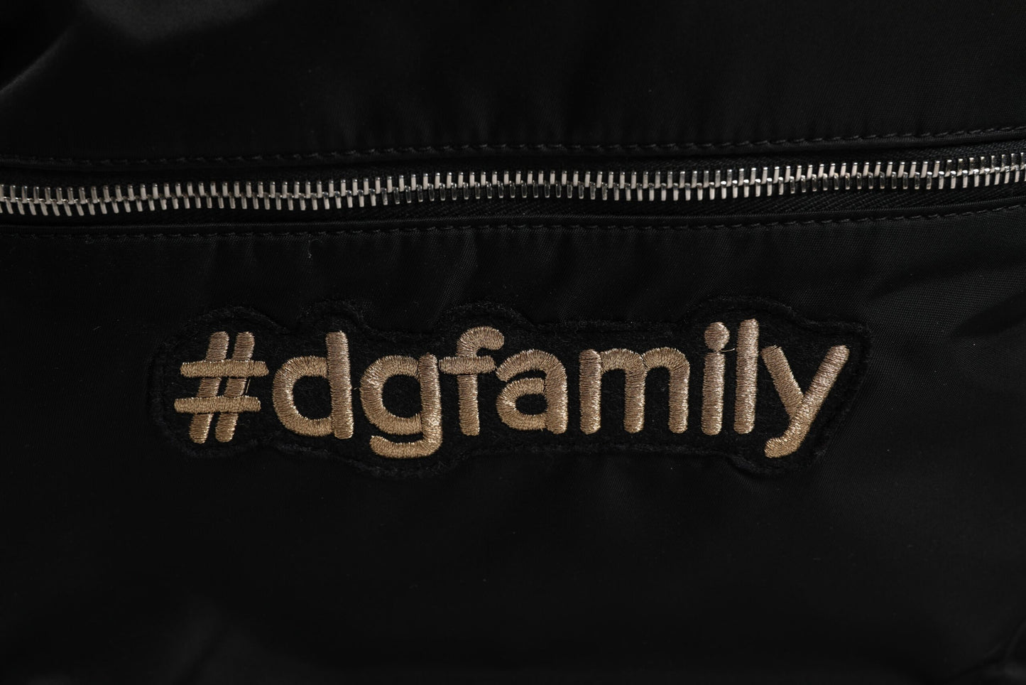 Dolce &amp; Gabbana Black Nylon #DGFAMILY Embellished Backpack VULCANO Bag