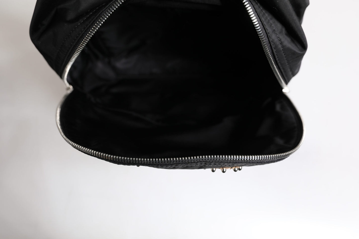 Dolce &amp; Gabbana Black Nylon #DGFAMILY Embellished Backpack VULCANO Bag