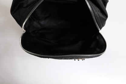 Dolce &amp; Gabbana Black Nylon #DGFAMILY Embellished Backpack VULCANO Bag