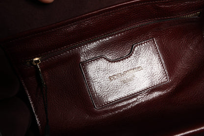 Dolce & Gabbana leren totebag met bruine luipaardprint en schouderriem