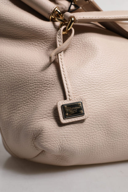 Dolce & Gabbana lichtroze tote handtas van hertenleer met logoplaatje