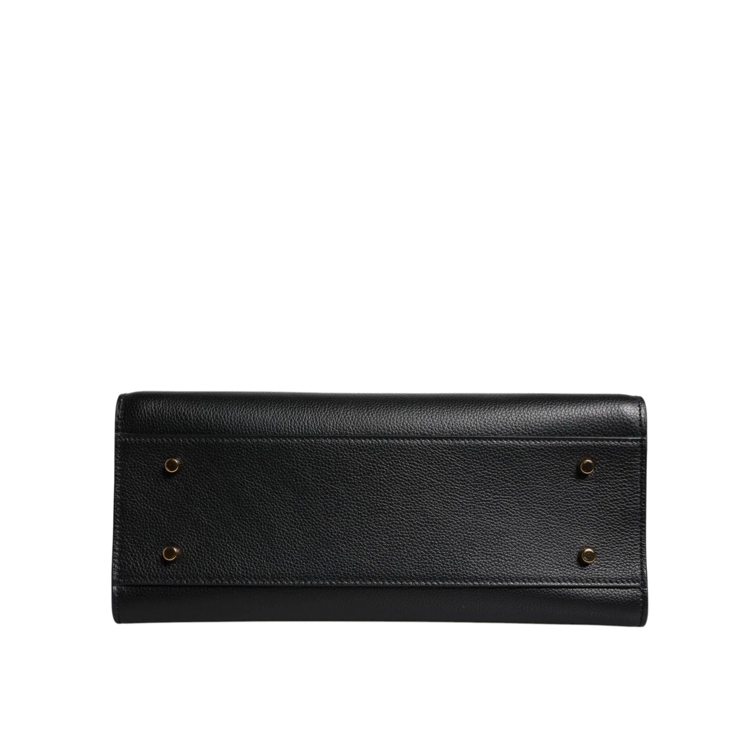 Versace Zwart grote Leren Top Handle Schouder/Crossbody Tas - MARANOS