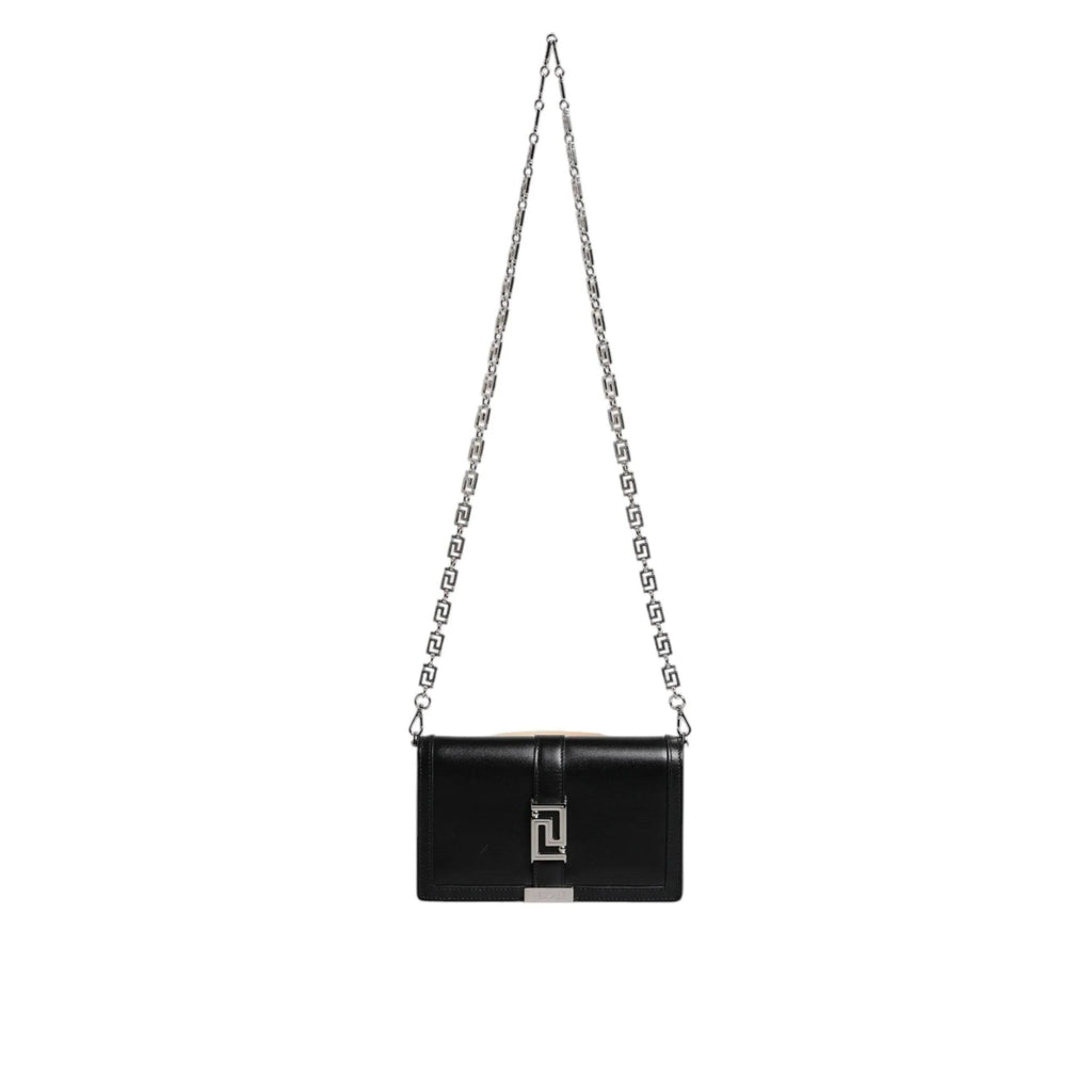 Versace Zwart Leren Ketting Schouder/crossbody Tas - MARANOS