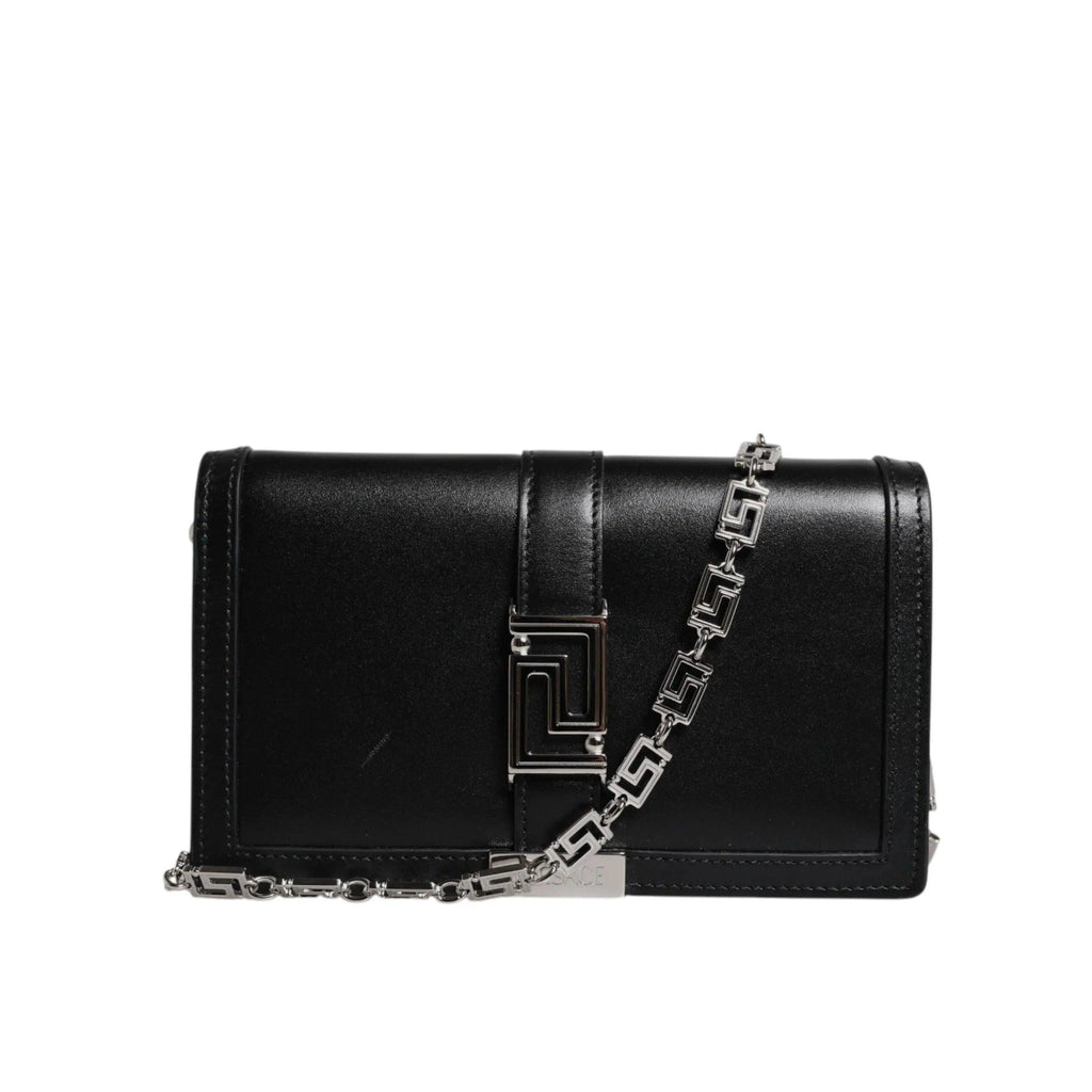Versace Zwart Leren Ketting Schouder/crossbody Tas - MARANOS