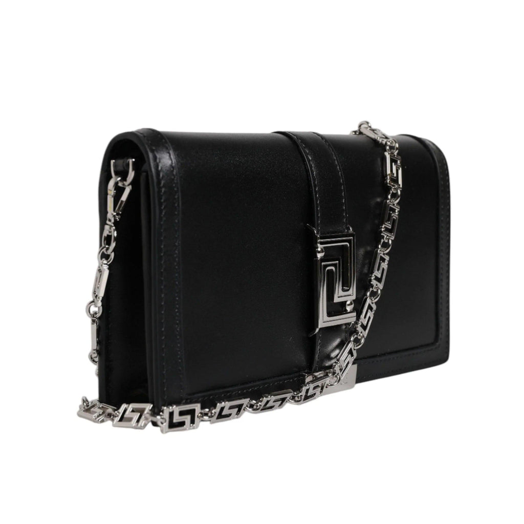 Versace Zwart Leren Ketting Schouder/crossbody Tas - MARANOS