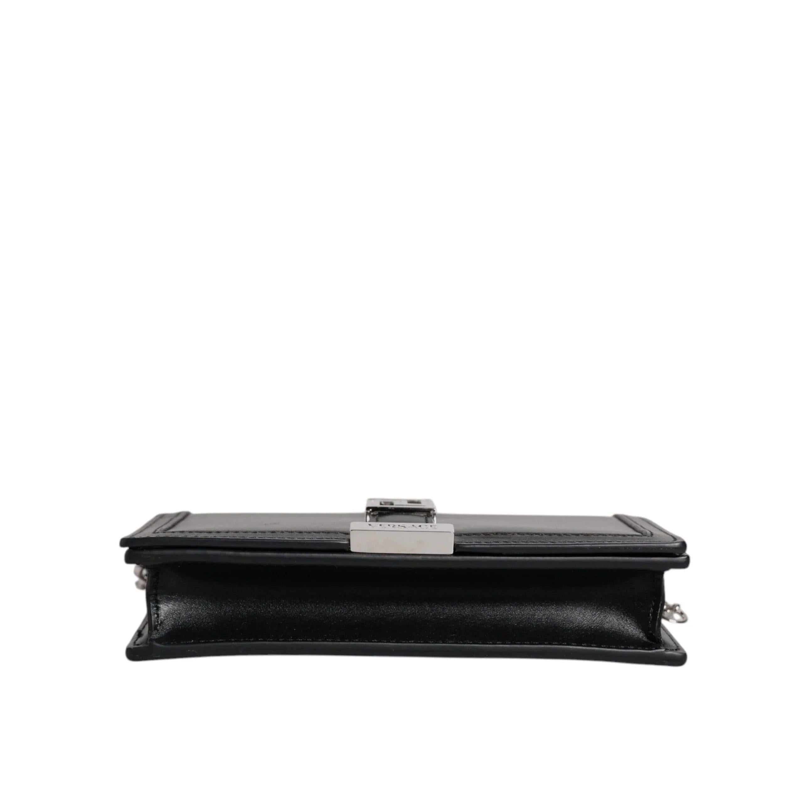 Versace Zwart Leren Ketting Schouder/crossbody Tas - MARANOS