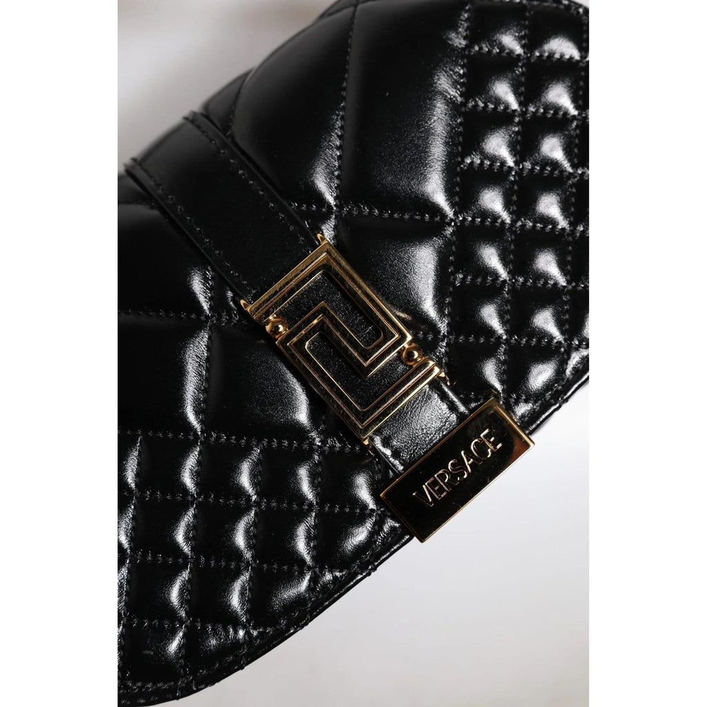 Versace Zwart Leren Quilted SchouderTas - MARANOS