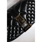 Versace Zwart Leren Quilted SchouderTas - MARANOS
