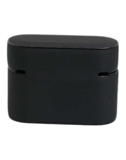 Dolce & Gabbana AirPods-etui van zwart-oranje siliconen met reliëflogo