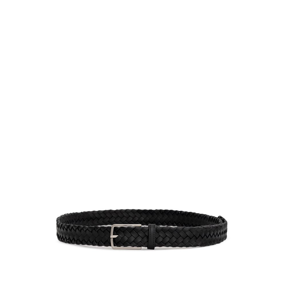 Bottega Veneta Black Leather Belt - MARANOS