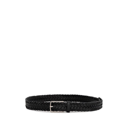 Bottega Veneta Black Leather Belt - MARANOS