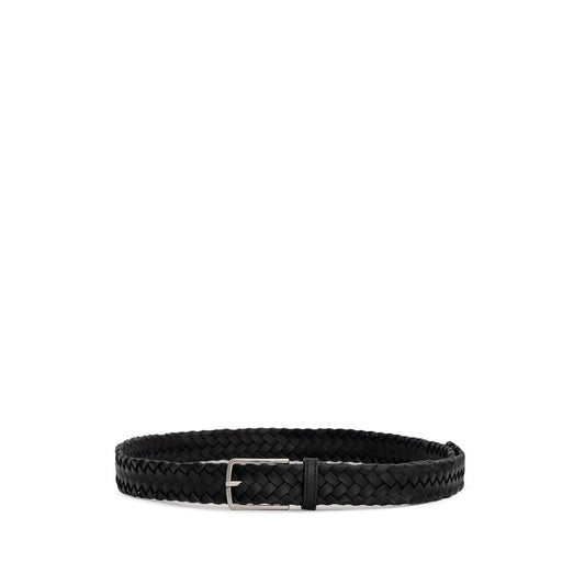 Bottega Veneta Black Leather Belt - MARANOS