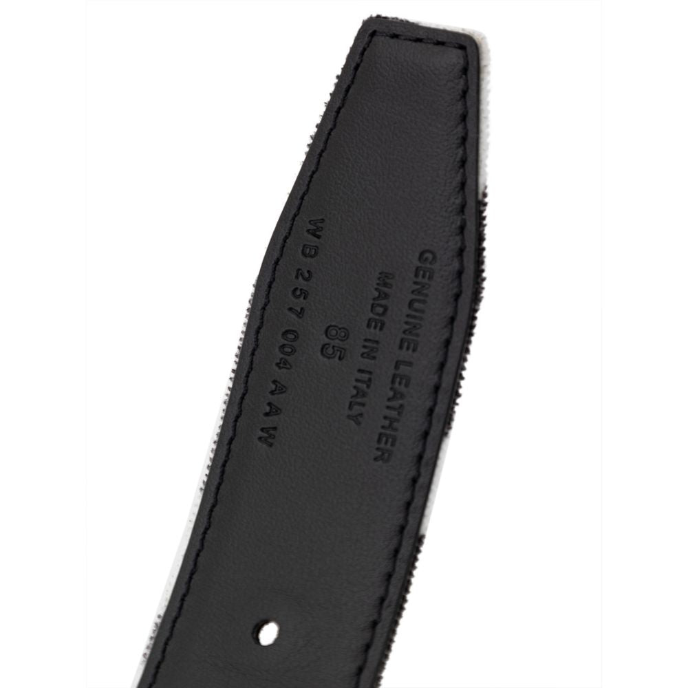 Tom Ford Black And White Leather Belt - MARANOS
