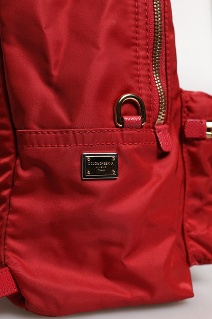 Dolce & Gabbana Rood #DGFAMILY VULCANO Embellishment Rugzak Tas