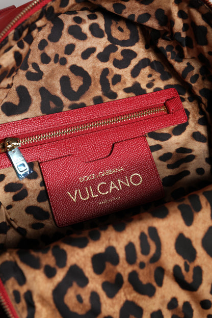 Dolce & Gabbana Rood #DGFAMILY VULCANO Embellishment Rugzak Tas