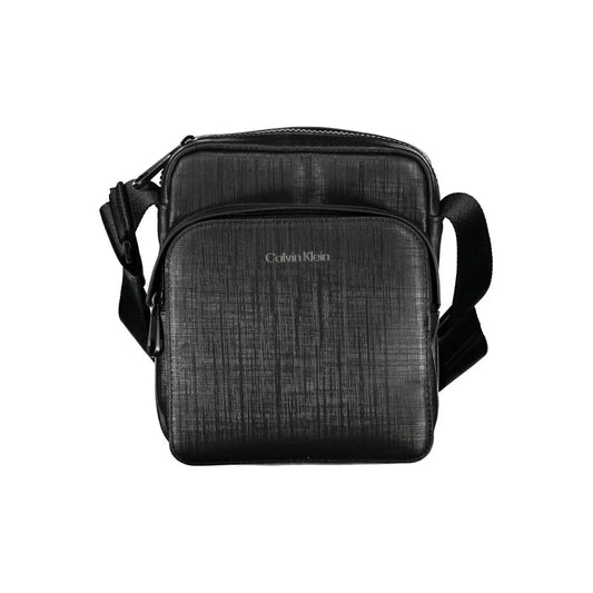 Calvin Klein Zwarte Polyester Heren Schoudertas met Contrasterende Details - MARANOS