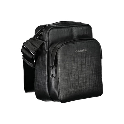 Calvin Klein Zwarte Polyester Heren Schoudertas met Contrasterende Details - MARANOS