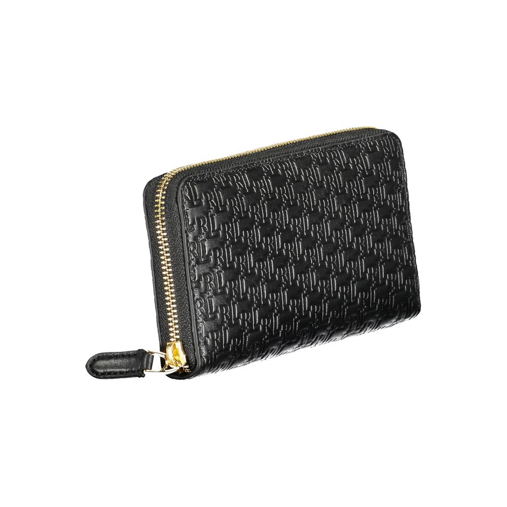 Ralph Lauren Zwart Leren Portemonnee Ralph Lauren