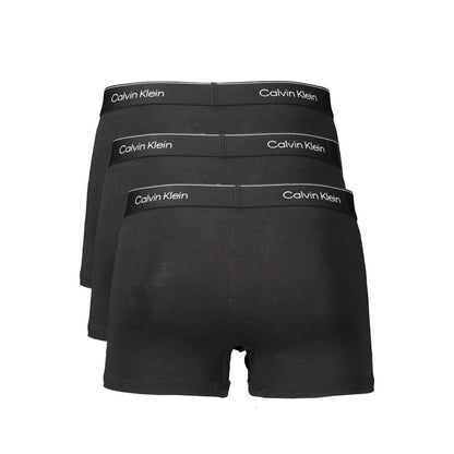 Calvin Klein Black Cotton Men Boxer Shorts Trio