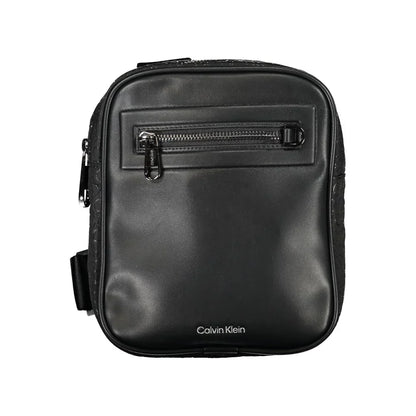 Calvin Klein Zwarte Urban Polyester Heren Schoudertas met Contrasterende Details - MARANOS
