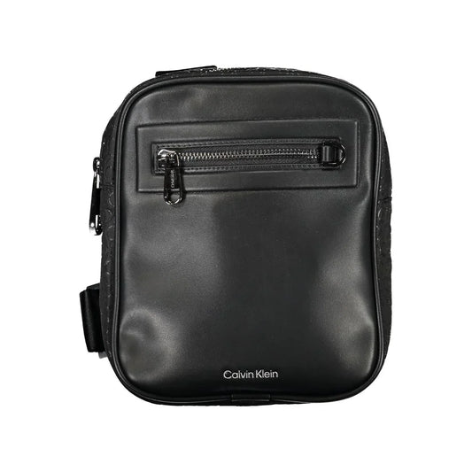 Calvin Klein Zwarte Urban Polyester Heren Schoudertas met Contrasterende Details - MARANOS