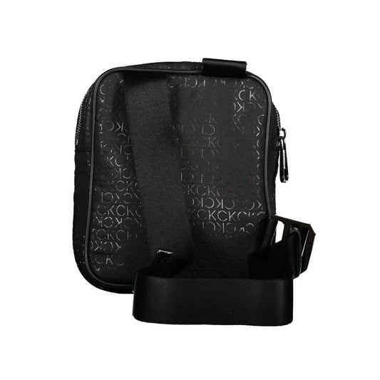 Calvin Klein Zwarte Urban Polyester Heren Schoudertas met Contrasterende Details - MARANOS