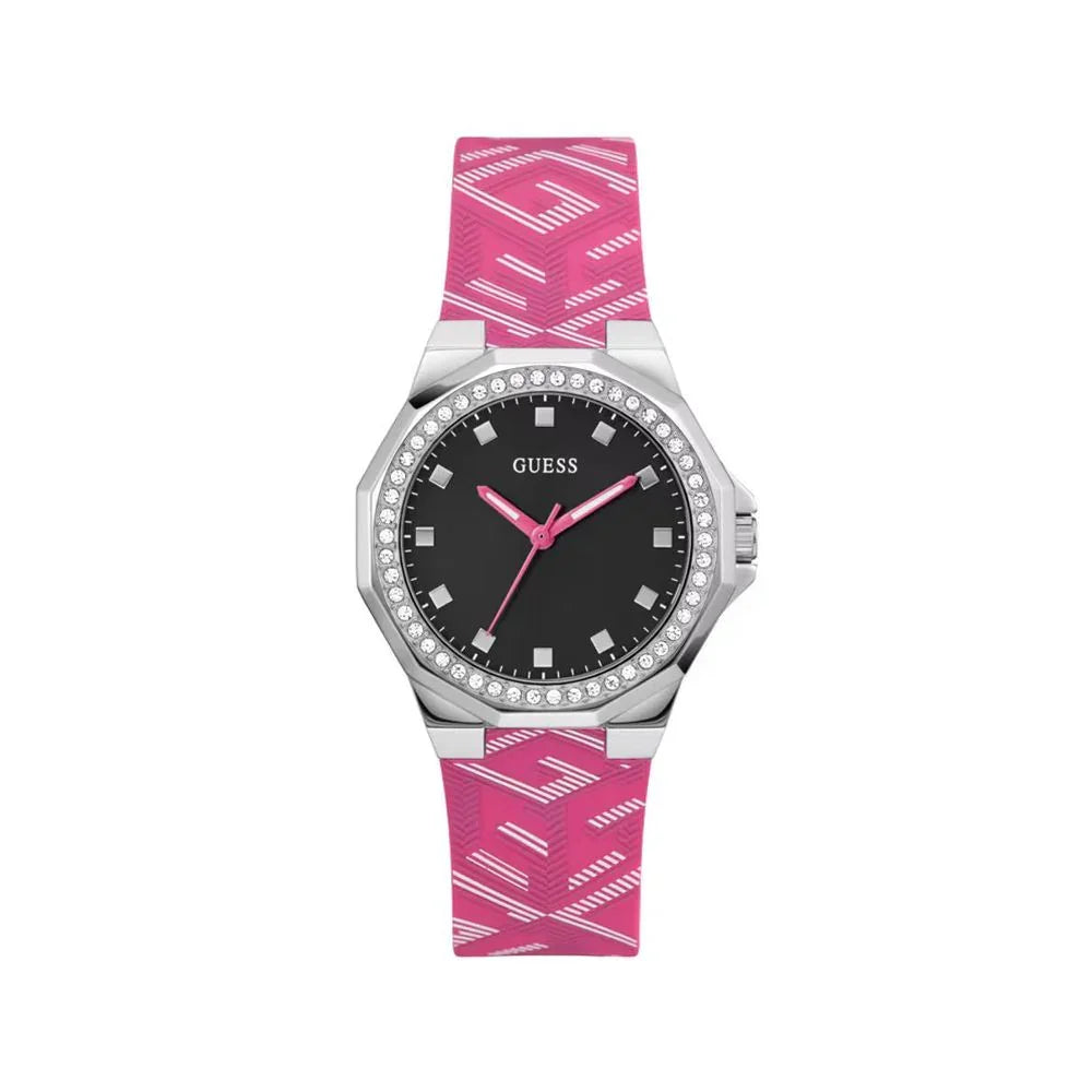 Guess horloge met roze siliconen band - MARANOS