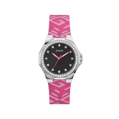 Guess horloge met roze siliconen band - MARANOS